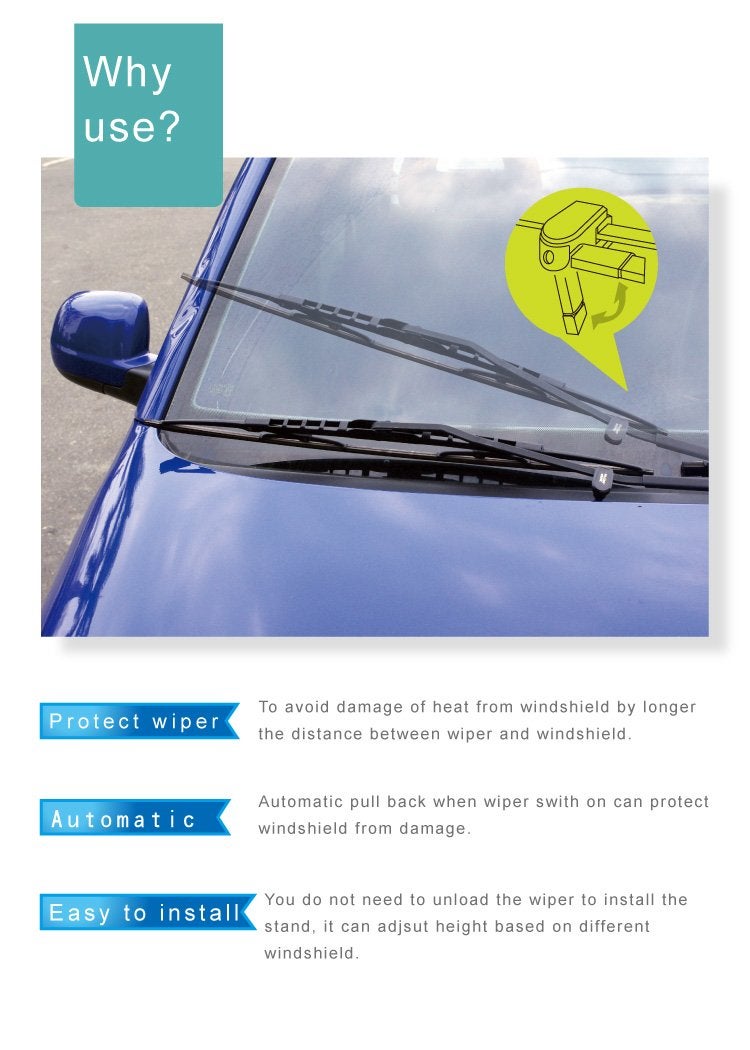 Hypersonic 2PCS NEW ALL Windshield Wiper Stand Mount For OEM Arm Blade 18" 20" 22" 24" 26" - Image 4